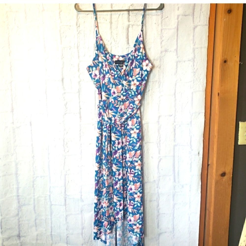 SIMPLY STYLED BY SEARS Tropical Wrap-look Sundress Large